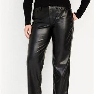 Old Navy High-Waisted OG Loose Faux-Leather Pants